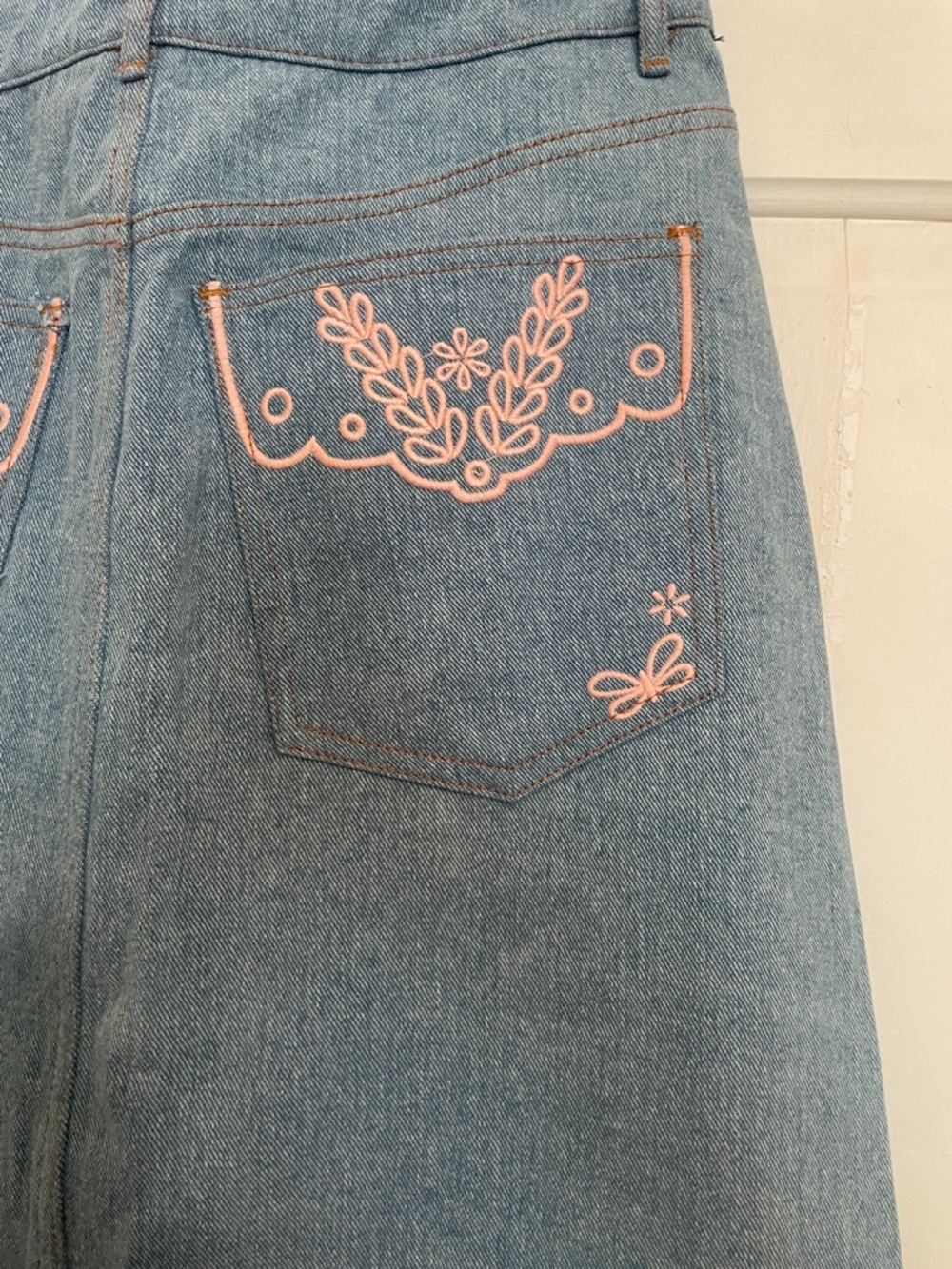 New Driftwood Serena Denim Skirt in Pink Promise size 27 - Picture 9 of 13